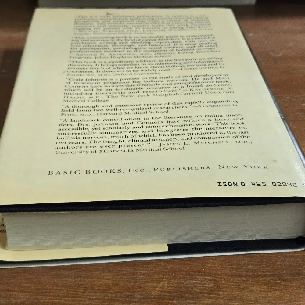 Basic Books Etiology and Treatment of Bulimia Nervosa Hardcover‎ 1987 Book